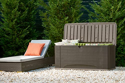 Brown 73 Gal Weather Resistant Resin Deck Box T256229