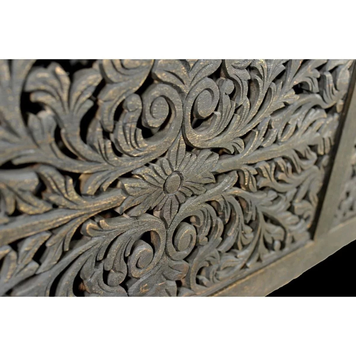 Hand Carved Solid Wooden Bed Frame K38052