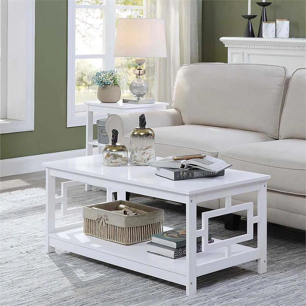 White Wood Coffee Table D806