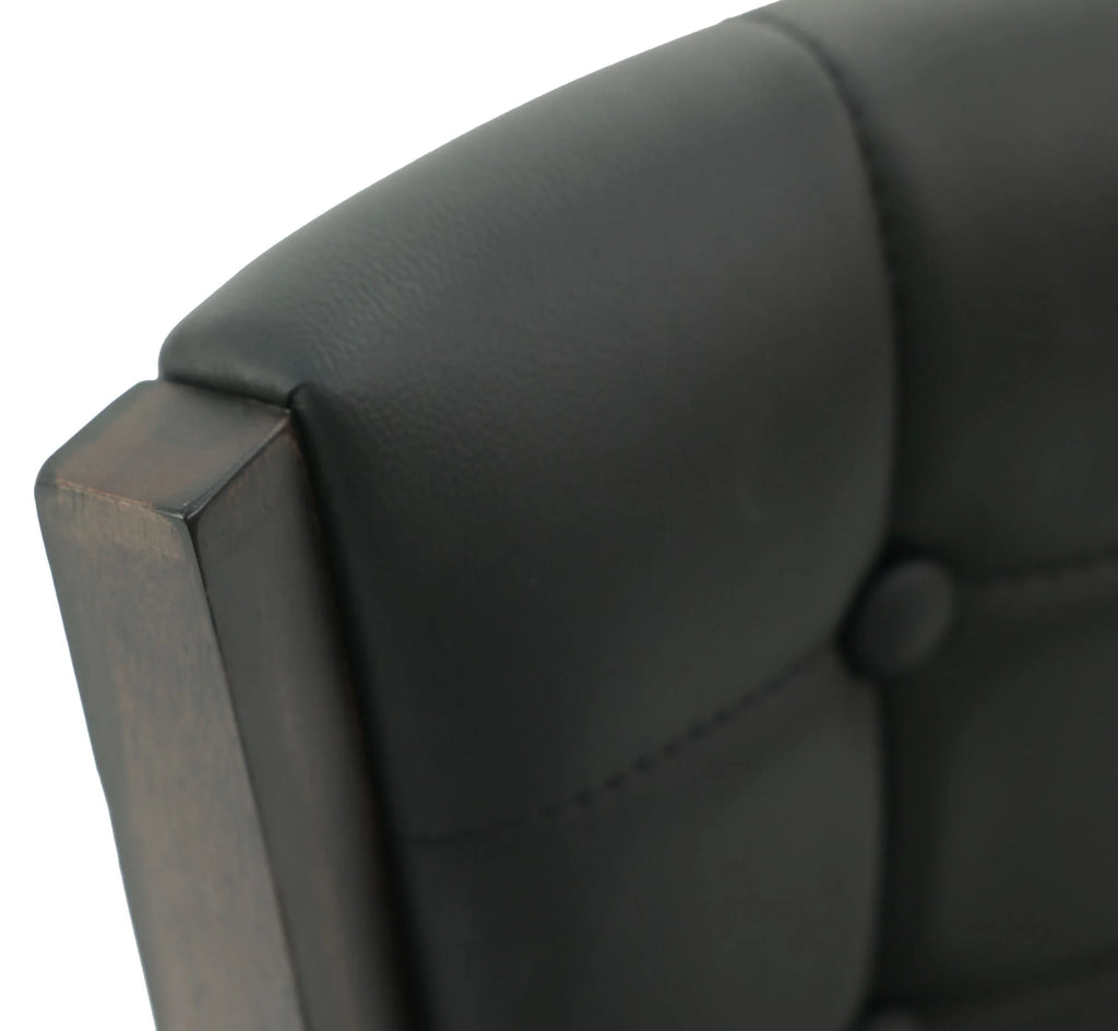 Black Faux Leather Swivel Counter Chair Set of 2 W351955