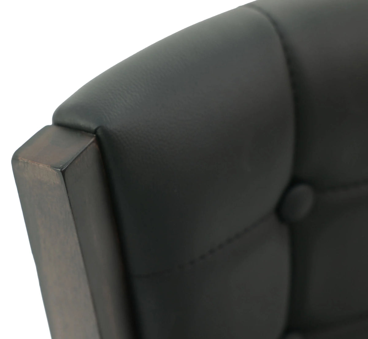 Black Faux Leather Swivel Counter Chair Set of 2 W351955