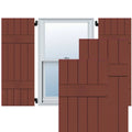 18 in. x 40 in. Real Wood Board and Batten Shutters Pair C102015