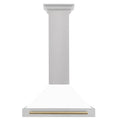 30 In Stainless Steel Range Hood with White Matte Shell J730