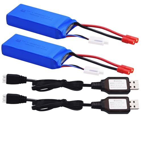 2 Pack 7.4V 2000mAh Lipo Battery and Charger Cable I700440