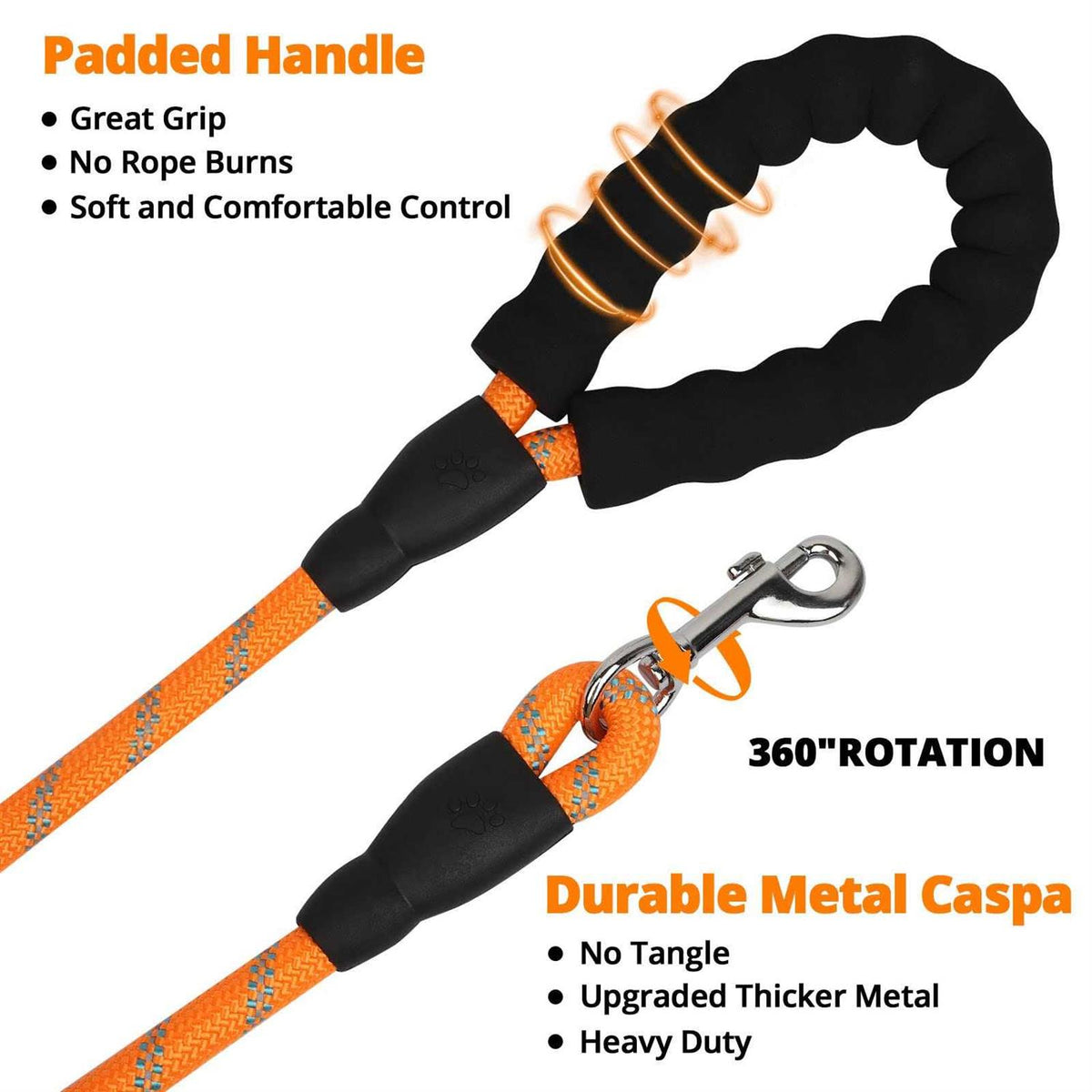 Heavy Duty Reflective Bungee Dog Leash L255