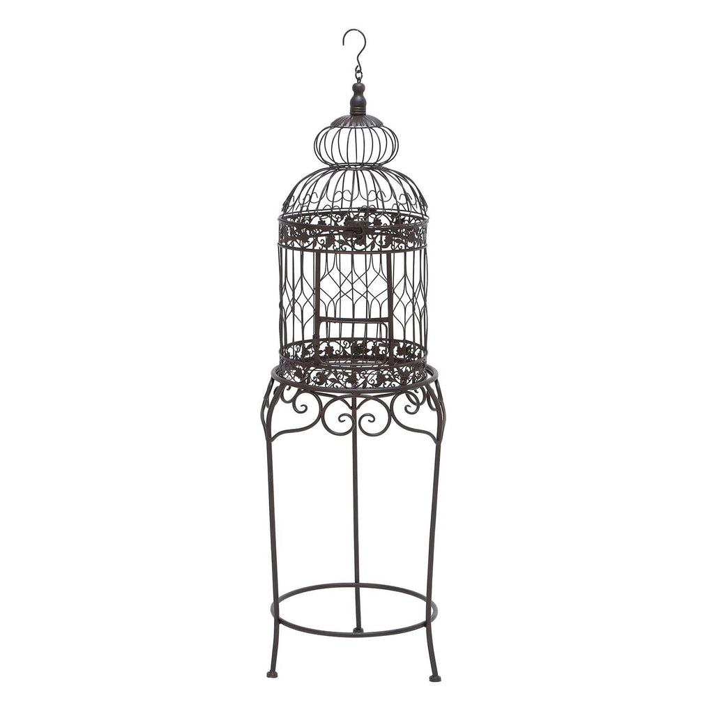 Black Metal Birdcage with Stand X238