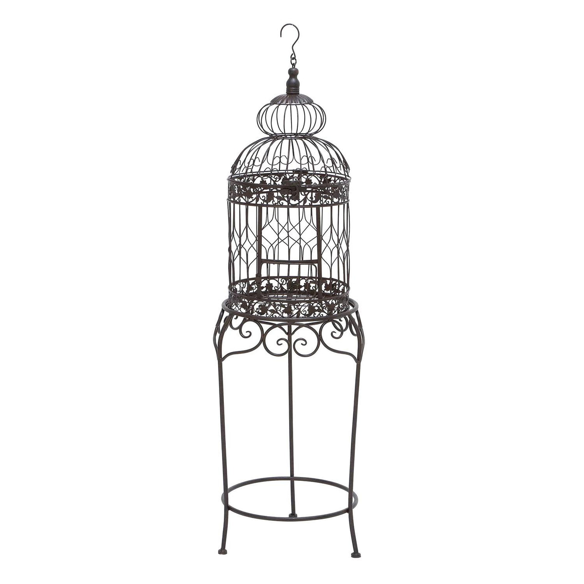 Black Metal Birdcage with Stand X238