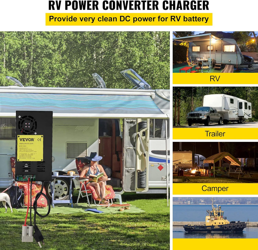 RV Power Converter Charger 600W 35 Amp Pack of 2 T24454