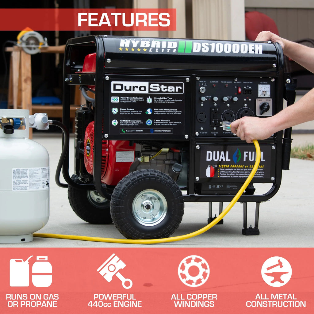 10000-Watt Dual Fuel Generator with Electric Start W54567